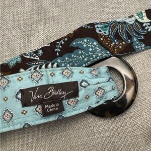 Vera Bradley Patterned Belt- Blue and Brown NWT